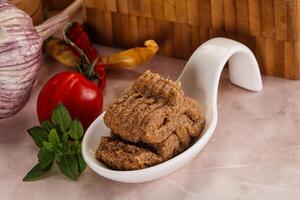 Liver Pate spread in the bowl photo