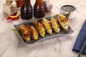 Fried Japanese stuffed dumplings - Gyoza photo