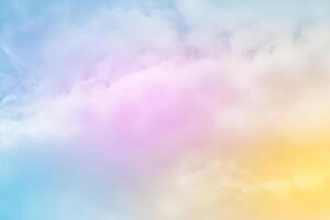 Serene Pastel Sky Gradient Over Abstract Nature Background. photo