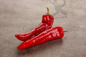 Red sweet Ramiro organic pepper photo