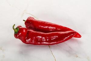 Red sweet Ramiro organic pepper photo