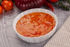 Asian sweet and sour chilli sauce photo