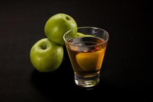 Fresh sweet natural apple juice photo