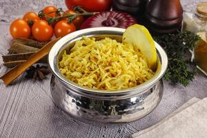 Indian cuisine lemon basmati rice photo