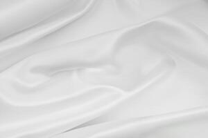 Graceful Elegance, Lines of White Silk Fabric. photo