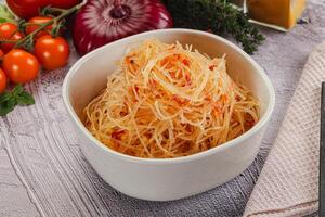 Asian spicy glass noodle salad photo