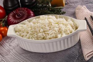 Indian cuisine Steamed basmati rice photo