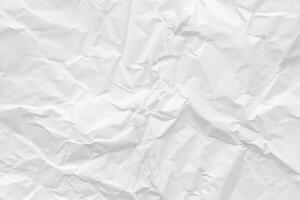 Artistic Rendering, Crumpled White Paper Texture Abstract Background. photo