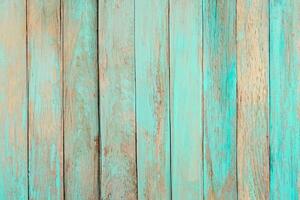 Vintage Beach Wood, Aged Turquoise Plank Background. photo