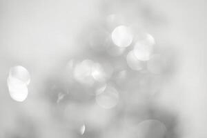 Enchanting Bokeh Christmas Lights on Abstract White Background. photo