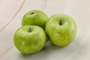 Sweet and juicy green apple photo