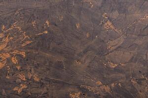 Abstract Composition, Dark Stone Surface with Traces of Cocoa Powder. photo