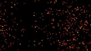 Fierce Red Sparks, Dynamic Particle Background in Abstract Form. photo