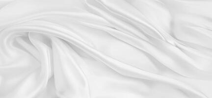 Gleaming White Silk, Elegance in Every Fold. photo