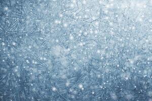 Frosty Winter Patterns and Snowfall, Festive Christmas Background photo