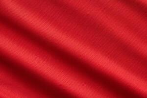 Dynamic Detail, Red Sportswear Fabric Football Jersey Texture Close Up. photo