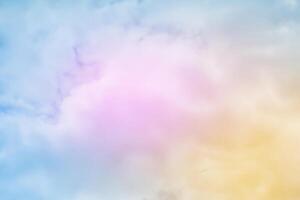 Serene Pastel Sky Gradient Over Abstract Nature Background. photo