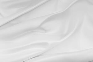 Graceful Elegance, Lines of White Silk Fabric. photo