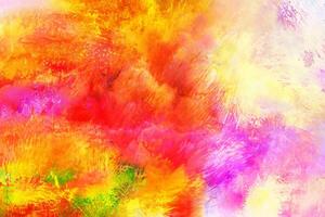 Vibrant Burst of Colored Powder on White Background. photo