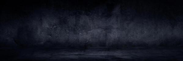 Abstract Grunge Texture, Dark Studio with Empty Space for Product Display photo