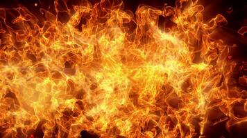 Illuminated Abstract Background, Blaze Fire Flames Texture and Beam of Light. photo