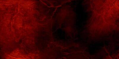 Eerie Vintage Red Grunge Texture on Dark Cement Wall Background. photo