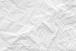 Artistic Rendering, Crumpled White Paper Texture Abstract Background. photo