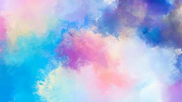 Purple Pink Blue Pastel Watercolor Abstract Background photo