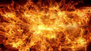 Illuminated Abstract Background, Blaze Fire Flames Texture and Beam of Light. photo