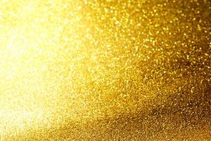 Golden Glow, Festive Background with Falling Stars and Bokeh Lights. photo