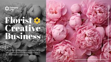 Floral Theme Business Presentation Slides template