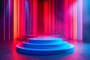 AI generated A minimalist podium characterized by its clean lines and minimalist details photo