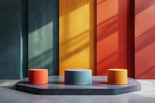 AI generated A sleek podium with minimalist aesthetics photo