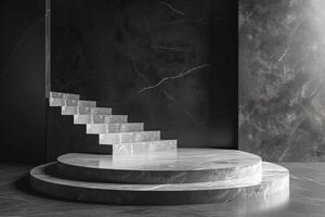 AI generated A minimalist podium inspired by classical architecture photo