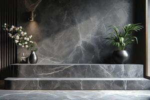 AI generated A sleek podium with minimalist aesthetics photo