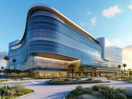 AI generated A world-class medical complex in Dubai Healthcare City photo