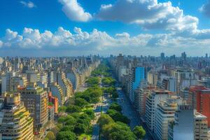 ai generado el encantador ciudad horizonte de buenos aires foto