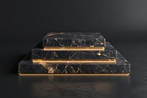 AI generated A sleek podium with minimalist aesthetics photo