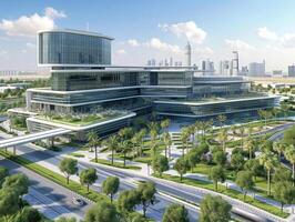 AI generated A world-class medical complex in Dubai Healthcare City photo