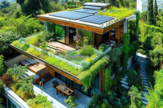 AI generated A modern house inspired by the sleek lines photo