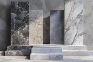AI generated A sleek podium with minimalist aesthetics photo