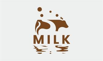 AI generated Cow minimalist logo vector design template idea