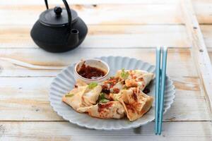 Dumpling with Chilli Oil Dressing photo