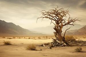 AI generated The stark beauty of a desert landscape. Generative AI photo
