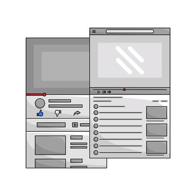Illustration of social media feed