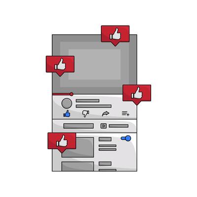 Illustration of social media feed