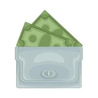 Illustration of women wallet with money vector