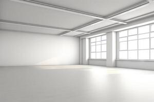 AI generated Empty room with endless possibilities for mock ups. Generative AI photo
