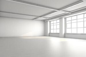 AI generated Empty room with endless possibilities for mock ups. Generative AI photo