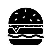 hamburguesa logo diseño en minimalista estilo. rápido comida icono. vector ilustración.